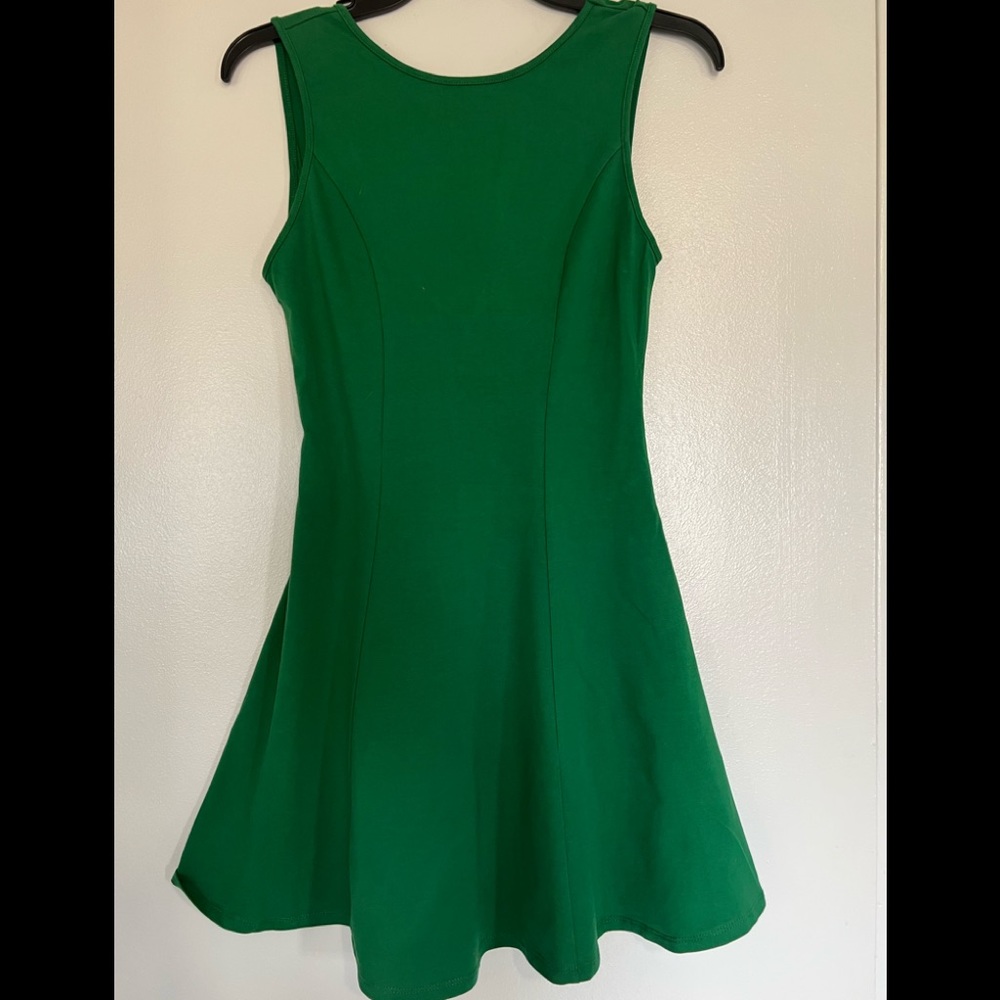 Green dress lower back